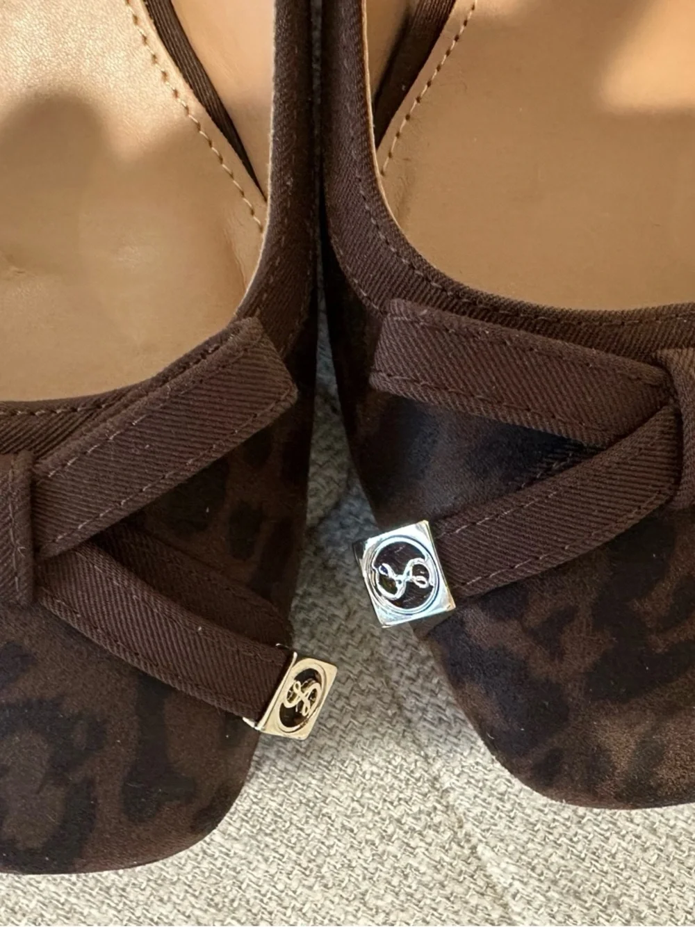 Sam & Libby size 8 Giselle Brown slingback leopard pattern pumps - Picture 8 of 10